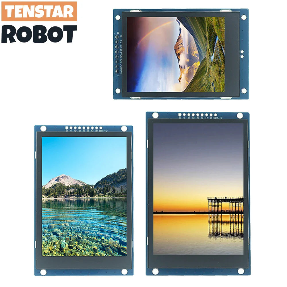 TENSTAR ROBO SPI TFT LCD Display Module – 2.4/2.8/3.5 Inch 240x320 & 320x480, 5V/3.3V PCB Adapter, ST7789V/ST7796S