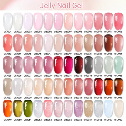 UR SUGAR 15ml Jelly Gel Polish - Milky White Translucent UV Soak Off Nail Art Varnish