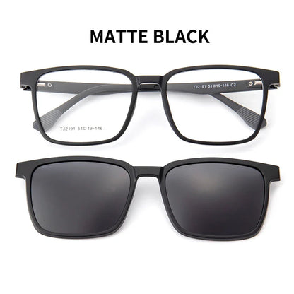 VICKY Flip-Up Magnetic Clip-On Prescription Sunglasses - TR90 Polarized Myopia Glasses Night Vision Reading Eyewear for Men & Women
