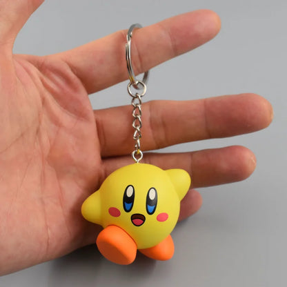 Kirby Cartoon Keychain – Colorful Anime Doll Pendant for Backpack, Bag Decoration & Kids Gift