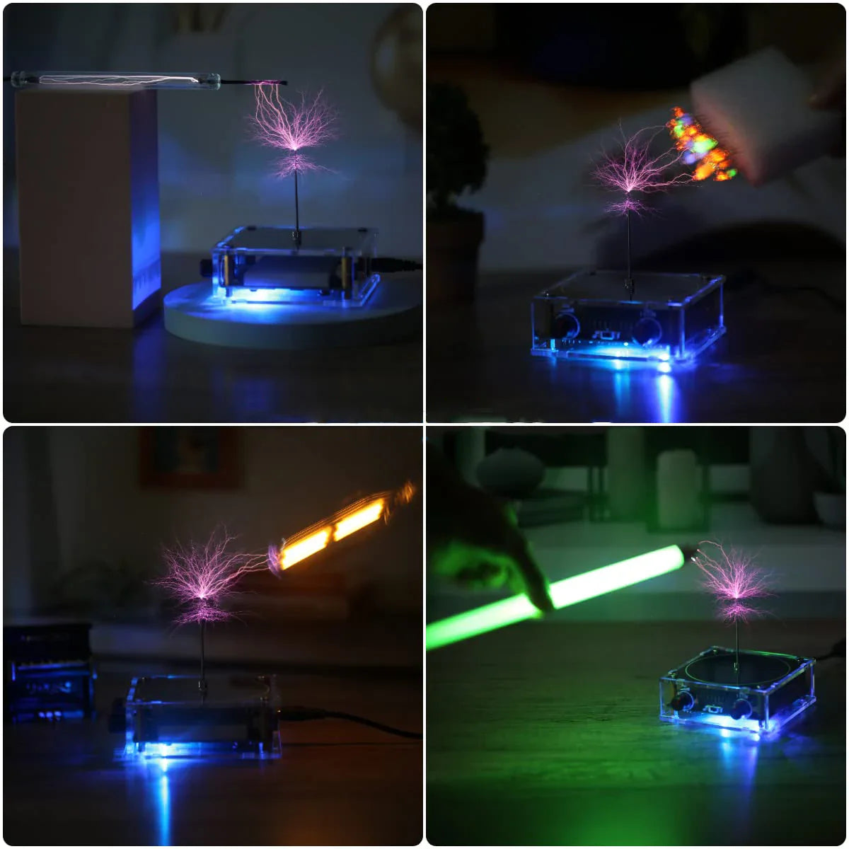 Bluetooth Music Tesla Coil Arc Plasma Speaker | Wireless Transmission Desktop Toy Model SSTC SS02