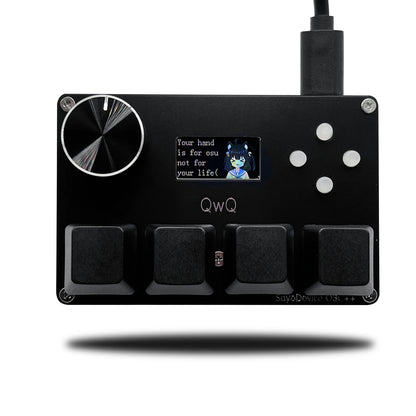SayoDevice O3C++ OSU Keyboard | 4+4 Keys with OUTEMU Magnetic Pink Switches, Rapid Trigger, Knob & Screen, Copy Shortcut