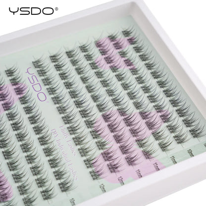 YSDO Premade Volume Fans Eyelash Extensions – 10/14 Rows Natural Mink Individual Cluster Lashes for Makeup