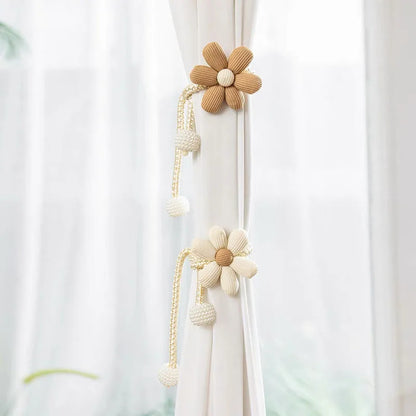 Modern Flower Curtain Ties – Creative Rope Tiebacks for Bedroom & Living Room, Home Curtain Decoration, Perfect Gift