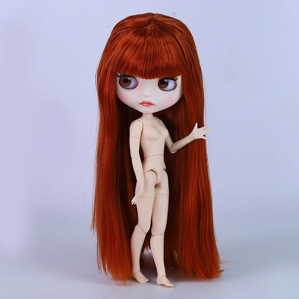 ICY DBS Blyth Doll – 1/6 BJD Customized Nude Joint Body, White Skin Glossy & Matte Face, 30cm Girl Toy Gift