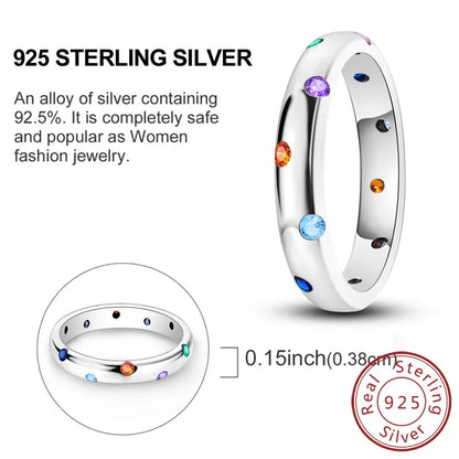 925 Sterling Silver Rings - Bow, Heart, Sun, Moon & Star Zircon Jewelry for Women, Birthday & Anniversary Gift