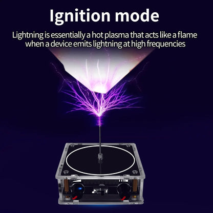 Music Tesla Coil Bluetooth/AUX – Dual Mode Music Box with Touchable Artificial Lightning, Audio Input for Science Experiments
