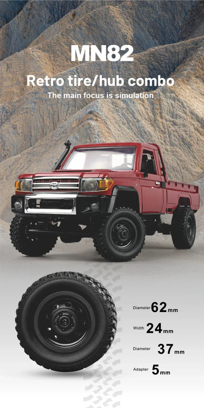 MN82 Pro RC Off-Road Vehicle — 1:12 Scale 4WD Climbing Car for Toyota LC79 Simulation