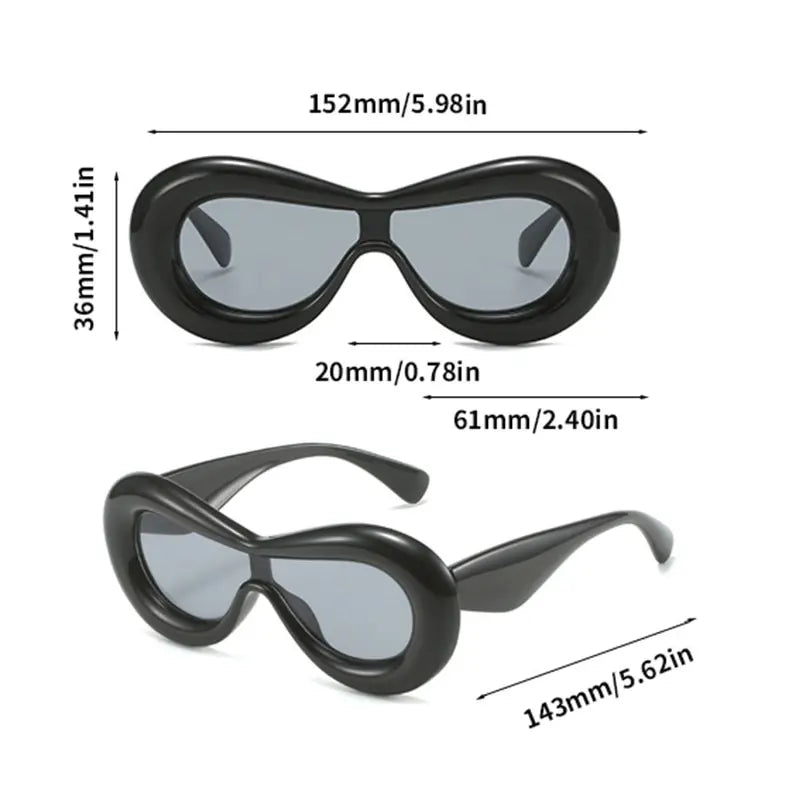 New Oval Sunglasses: Fashion Retro Brand Design Shades for Men and Women - Female Candy Color Goggle Sun Glasses
