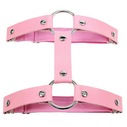 Sexy Leather Thigh Garter Belt – PU Punk Elastic Harness Leg Strap for Women & Girls