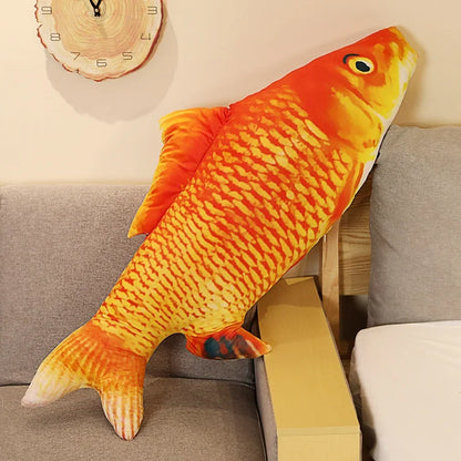 Simulation Fish Plush Toy - Soft Stuffed Animal Pillow Cushion for Kids Girls Christmas Gift and Home Decor