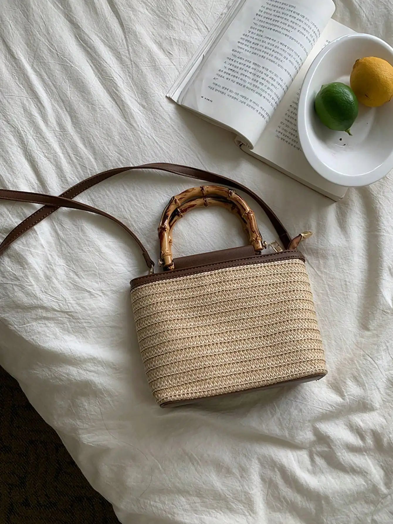 2025 Women’s Summer Woven Bag – Fashion Crossbody & Bucket Shoulder Bag for Casual, Beach, and Daily Use