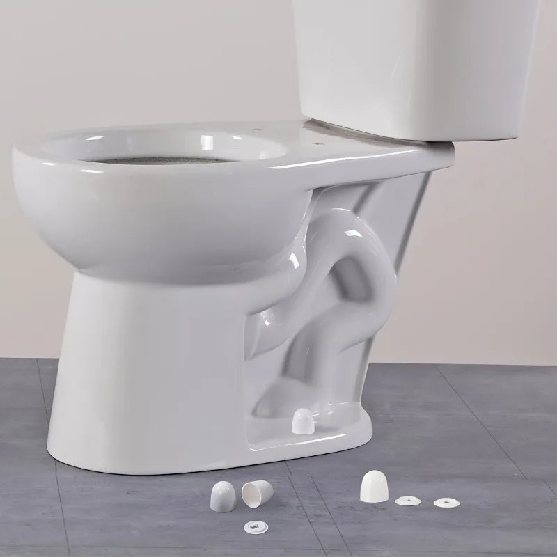 2pcs Universal Round Toilet Bolt Covers – Plastic Push-In Caps with Washers, Easy Install Bathroom Hardware Fix Kit