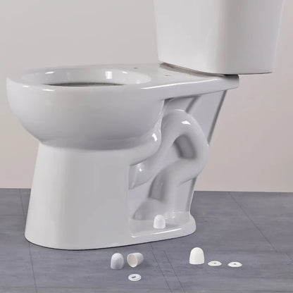 2pcs Universal Round Toilet Bolt Covers – Plastic Push-In Caps with Washers, Easy Install Bathroom Hardware Fix Kit