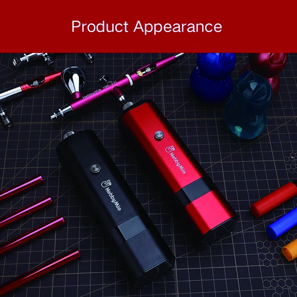 HM-02 Handheld Portable Air Compressor – Automatic Airbrush Pump for Hobby, DIY & Model Spraying