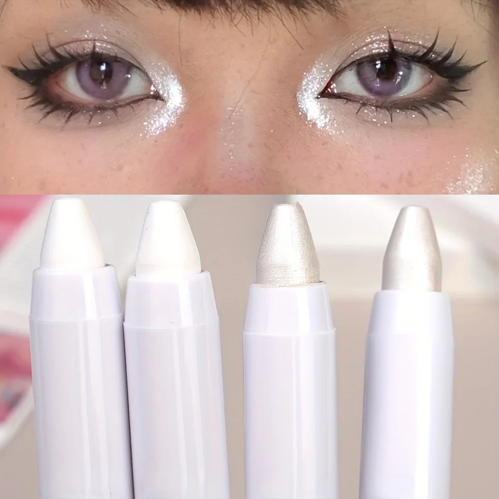 Shimmering Highlight Stick – Glitter White Eyeshadow Pencil for Bright, Dazzling Eye Makeup