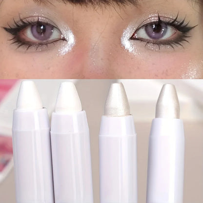 Shimmering Highlight Stick – Glitter White Eyeshadow Pencil for Bright, Dazzling Eye Makeup