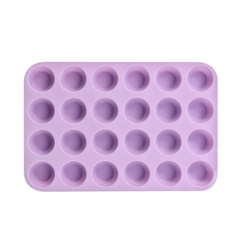 12/24 Hole Silicone Baking Mold - 3D Sphere Chocolate Mold Cupcake Muffin Cake Pan for DIY Dessert Kitchen Tools
