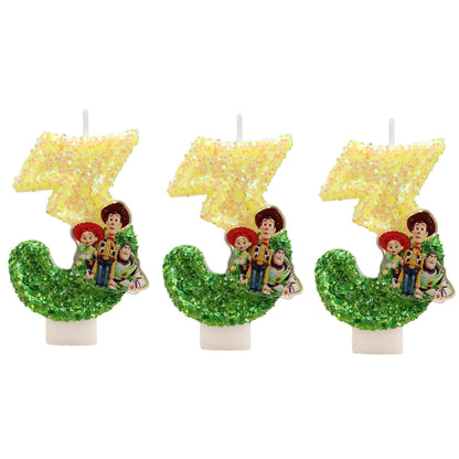Toy Story Cartoon Number Candles 0-9 - Cute Kids Birthday Cake & Party Decoration Supplies