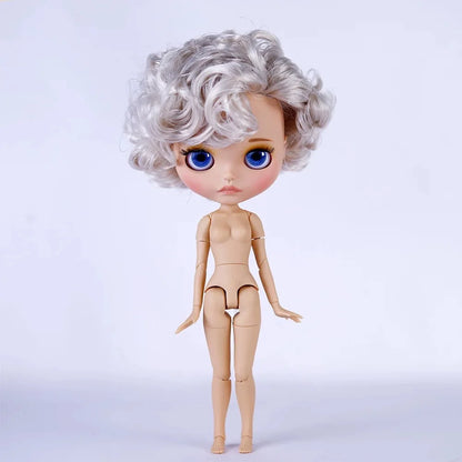 ICY DBS Blythe Doll – 30CM Tan Skin Matte & Glossy Face, Pouting Lips, 19-Joint BJD DIY Costume Doll Gift