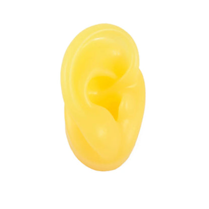 Soft Silicone Ear Model Display Stand – Tattoo Practice & Body Piercing Jewelry Holder with Acrylic Earring Display Kit for Training & Showcase