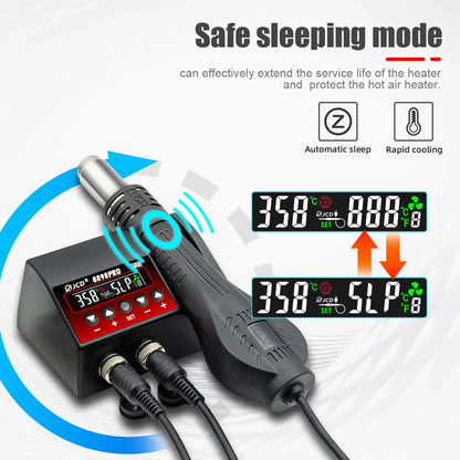 JCD 8898 2-in-1 Soldering Station 750W – Soldering Iron & Hot Air Gun for BGA SMD Phone Repair & Welding