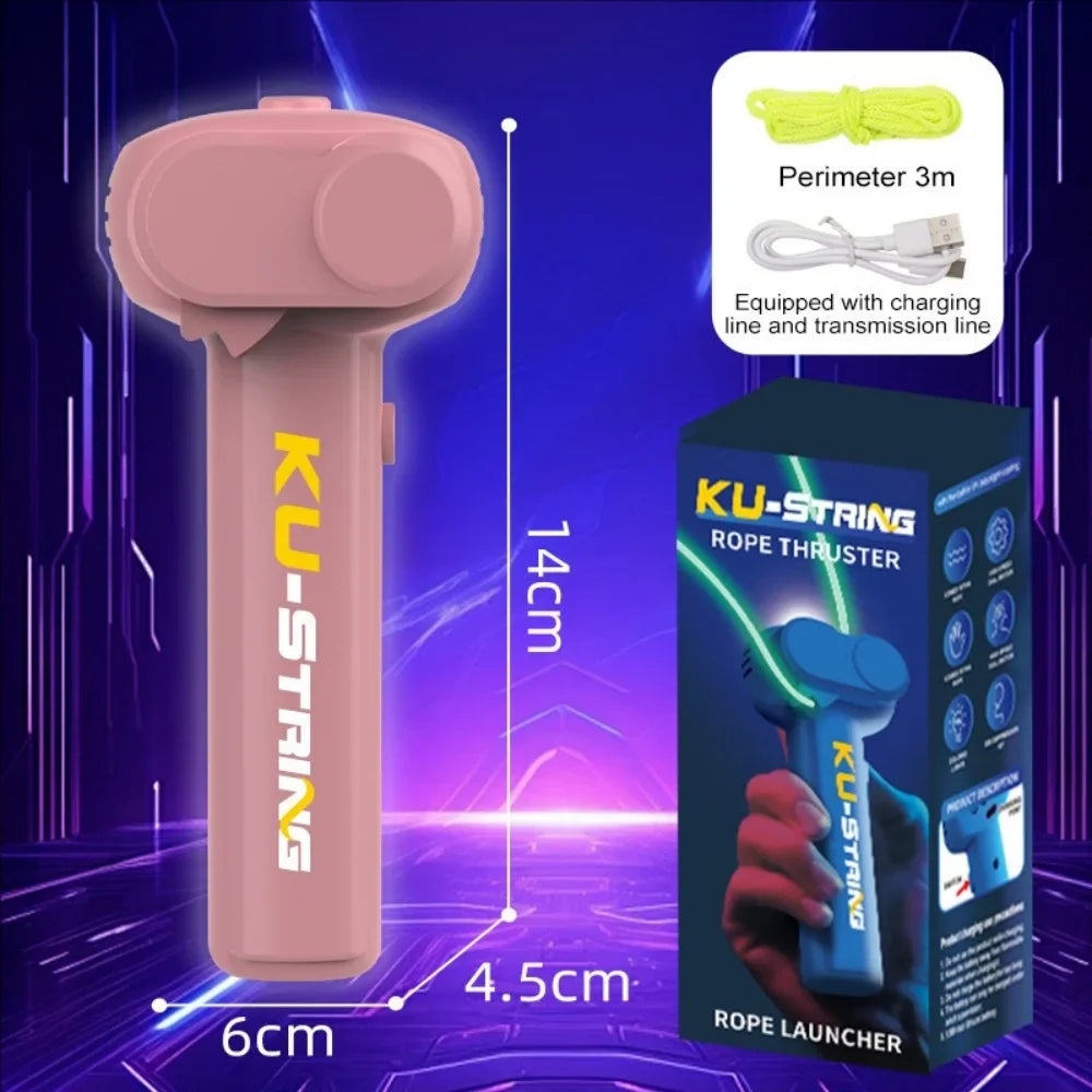 Glow-in-the-Dark Electric Rope Thruster — Fun Outdoor Decompression Toy for Kids, Cats & Pets