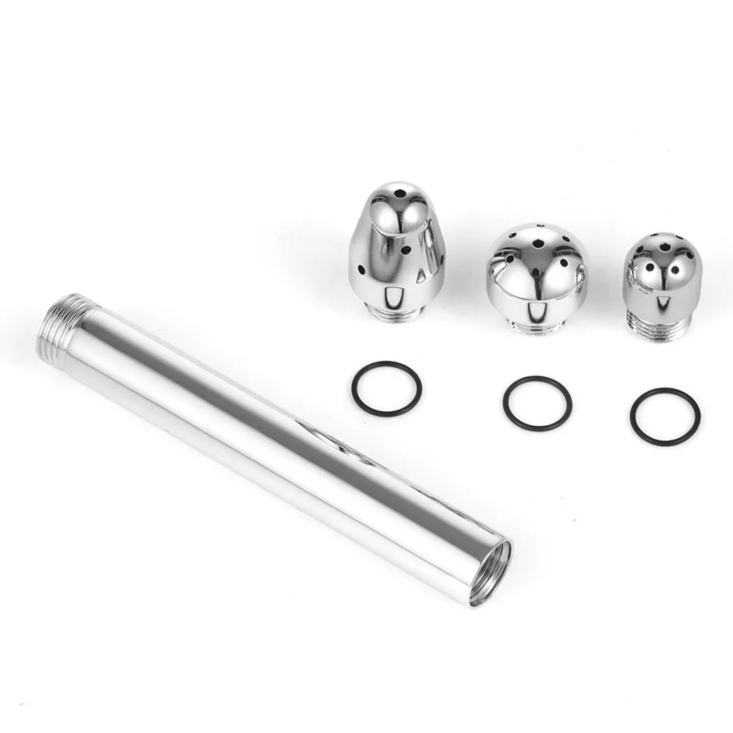 Anal Douche Enema Set – Aluminum Shower with 3 Nozzle Options for Complete Cleansing
