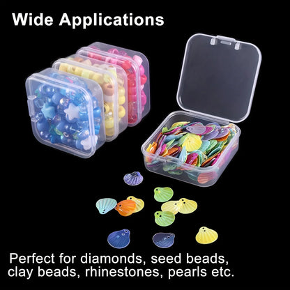 1 Set Beaded Storage Box | Nail Art Jewelry Earring Box | Plastic Seed Bottle DIY Diamond-Painting Rhinestone Craft Accessories