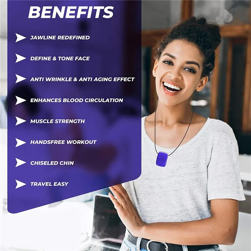 Jawline Exerciser - Facial Jaw Muscle Toner Training Fitness Ball - Anti-Aging Food-Grade Silica - Face Chin Cheek Lifting Slimming