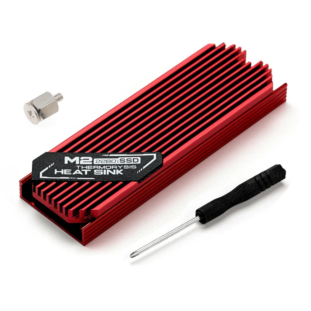Jonsbo M.2 SSD NVMe Heat Sink - Aluminum 2280 SSD Gasket with Silicone Thermal Pad for PC