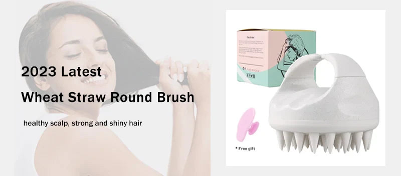 Silicone Body Scrubber with Natural Bristles – Skin Exfoliating Shower Sponge & Bath Brush