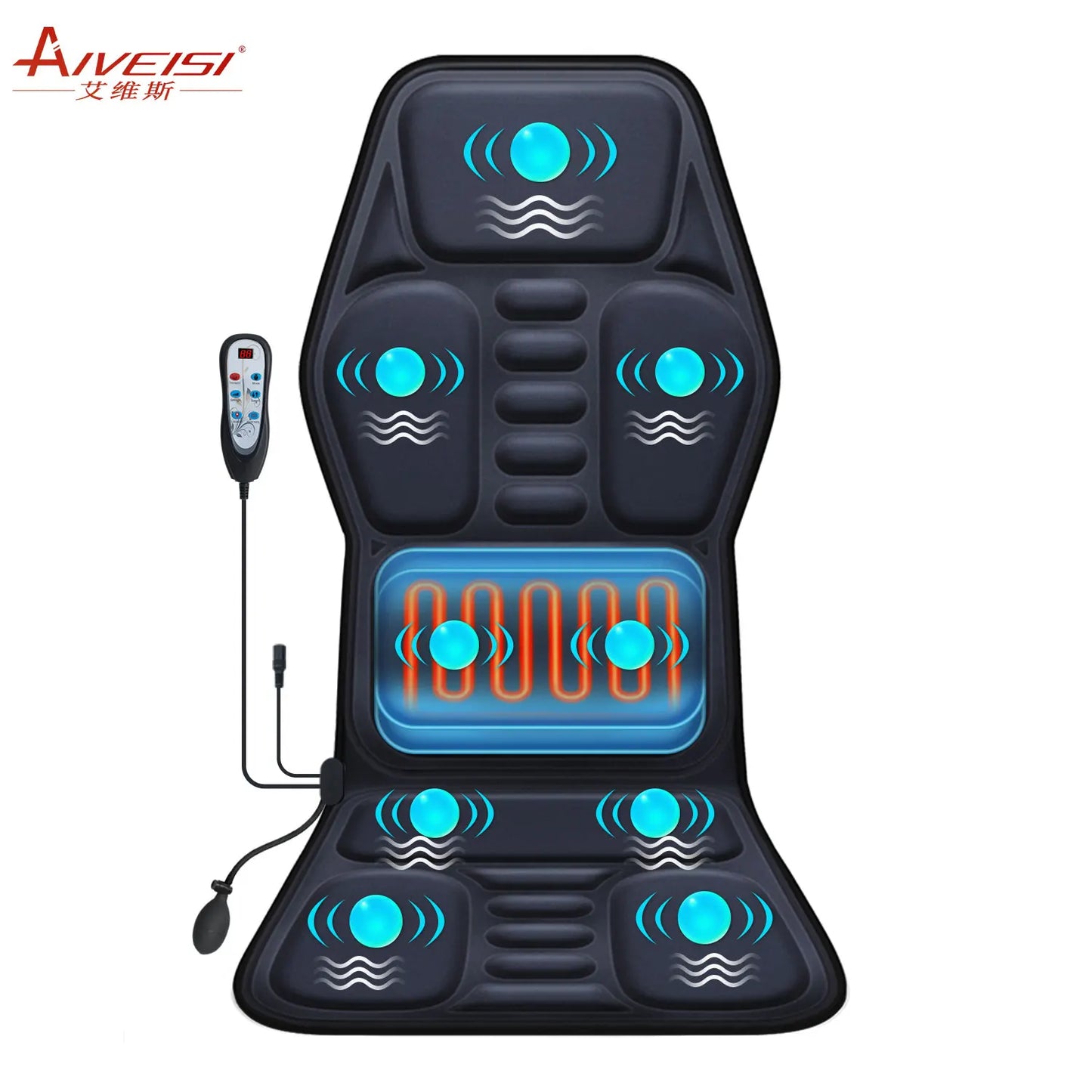 Aiveisi Full Body Electric Massage Mattress | Shiatsu Kneading Heating Massager for Cervical & Back