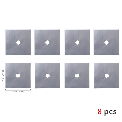 Gas Stove Protector Mats – 1/4/6/8PCS Cooker Liner for Kitchen Stovetop Cleaning