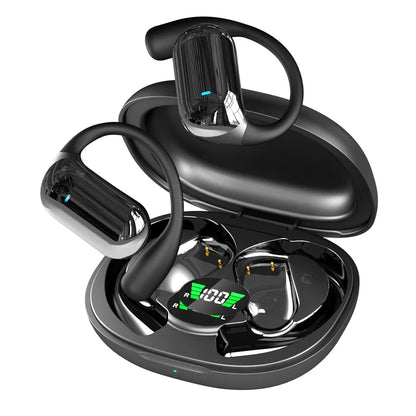 Bluetooth 5.3 AI Translation Earbuds - Open Ear Hook Headphones for Running, Fitness & Real-Time Language Learning