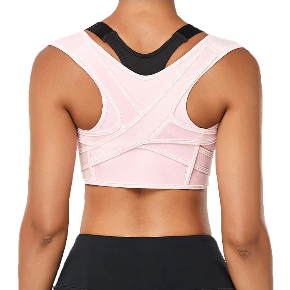 Adjustable Posture Corrector Back Brace – Breathable Upper Back, Neck & Shoulder Support for Clavicle & Lumbar Pain Relief
