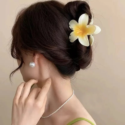 18Pcs Egg Flower Hair Clips | Gradient Candy Color Flowers, Shark Clips for Daily Ponytail Styling