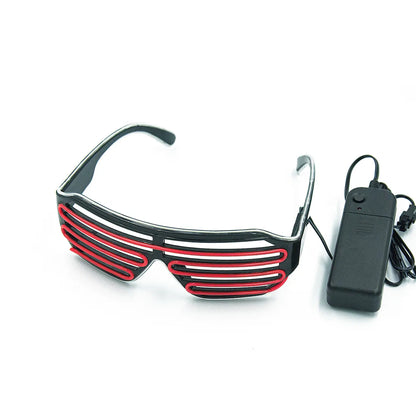 LED Glowing Glasses - Luminous Neon Glow Sunglasses with Flashing Light for Party, Christmas, and Costume Props