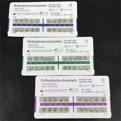 10 Packs Dental Orthodontic Metal Braces – Mini Roth/MBT/Edgewise 022 Slot Brackets for Dentist Treatment
