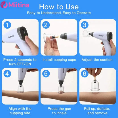 Electric Cupping Machine – Household Vacuum Cupping Set with Easy Suction Gas Tank