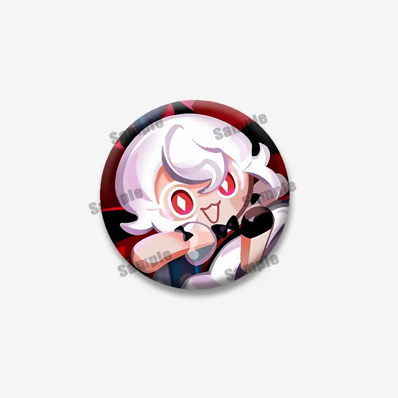 Cookie Run Kingdom Shadow & Milk Button Brooch – Cute Cartoon Enamel Pin for Bags, Clothing & DIY Accessories
