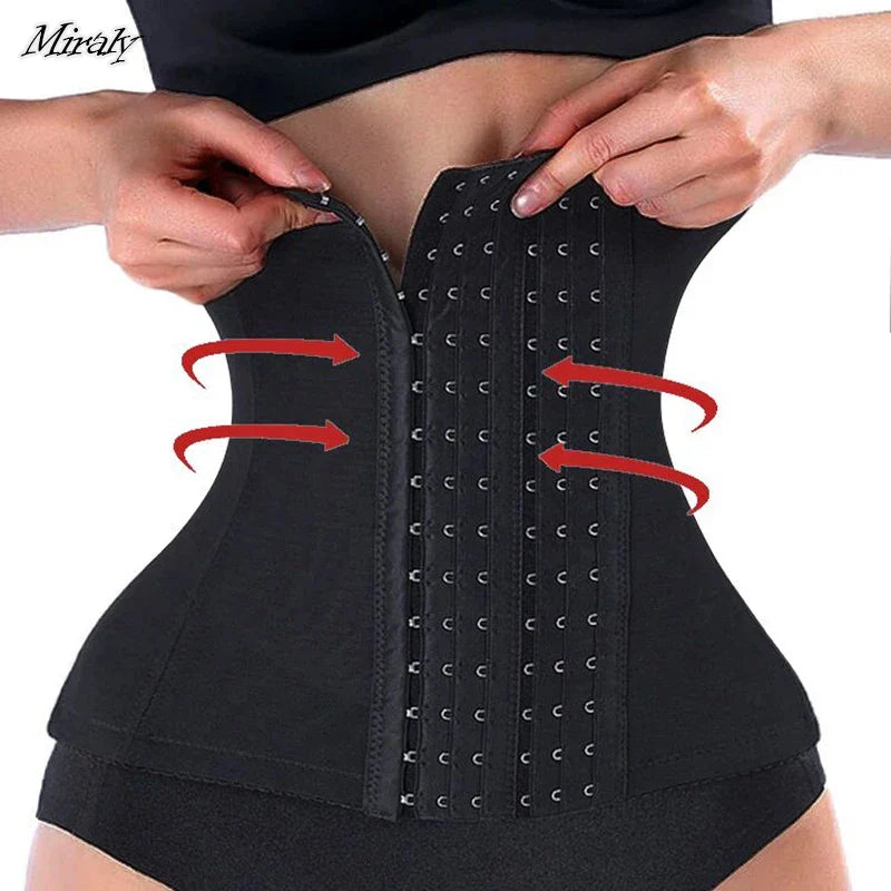 Women’s Slimming Waist Trainer Belt — Tummy Control Body Shaper, Fat Compression Girdle & Firm Corset Shapewear