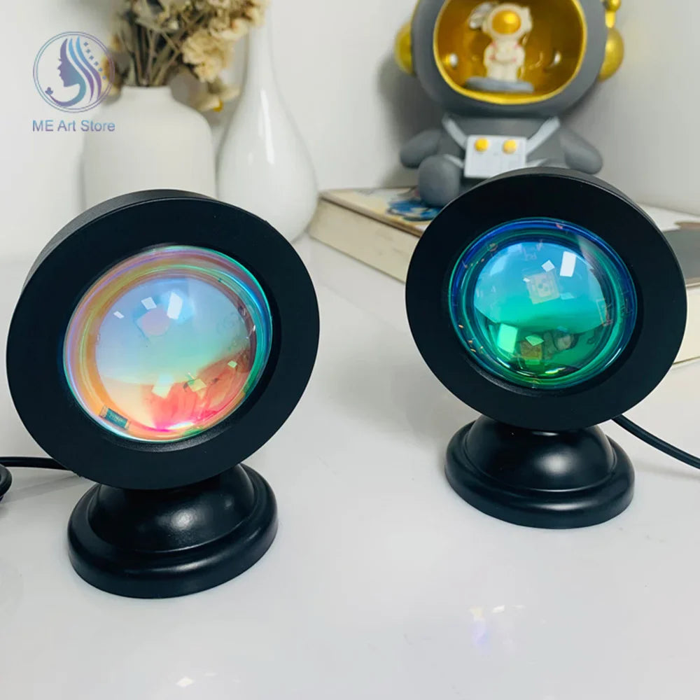New Sunset Light with Earbuds & Remote Control – 16 Colors, Customizable Version
