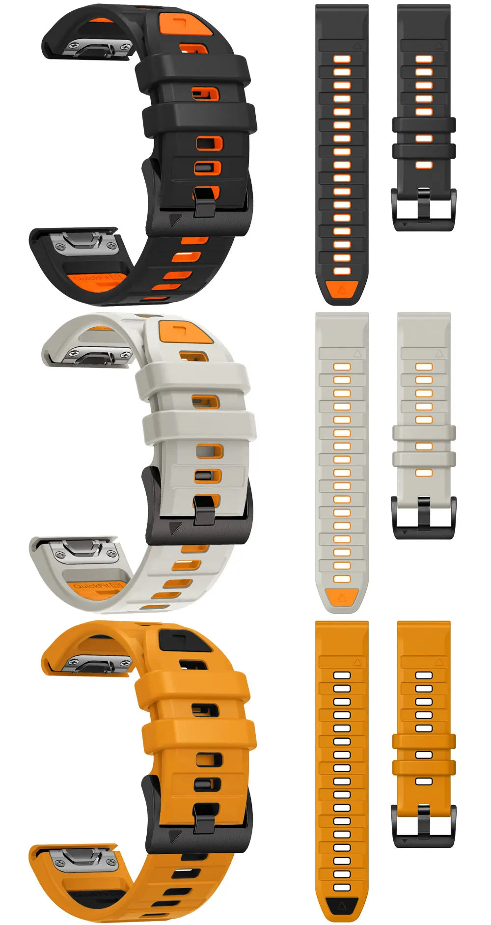 QuickFit Silicone Watch Strap – 22/26mm Band for Garmin Fenix 8/7/6/5, Epix Pro, Instinct 2, Enduro 3