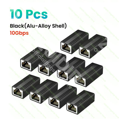 1/2/5/10Pcs 10Gbps RJ45 Coupler – Female to Female Gigabit Network Extender for Cat8/Cat7/Cat6 Ethernet Cable Adapter