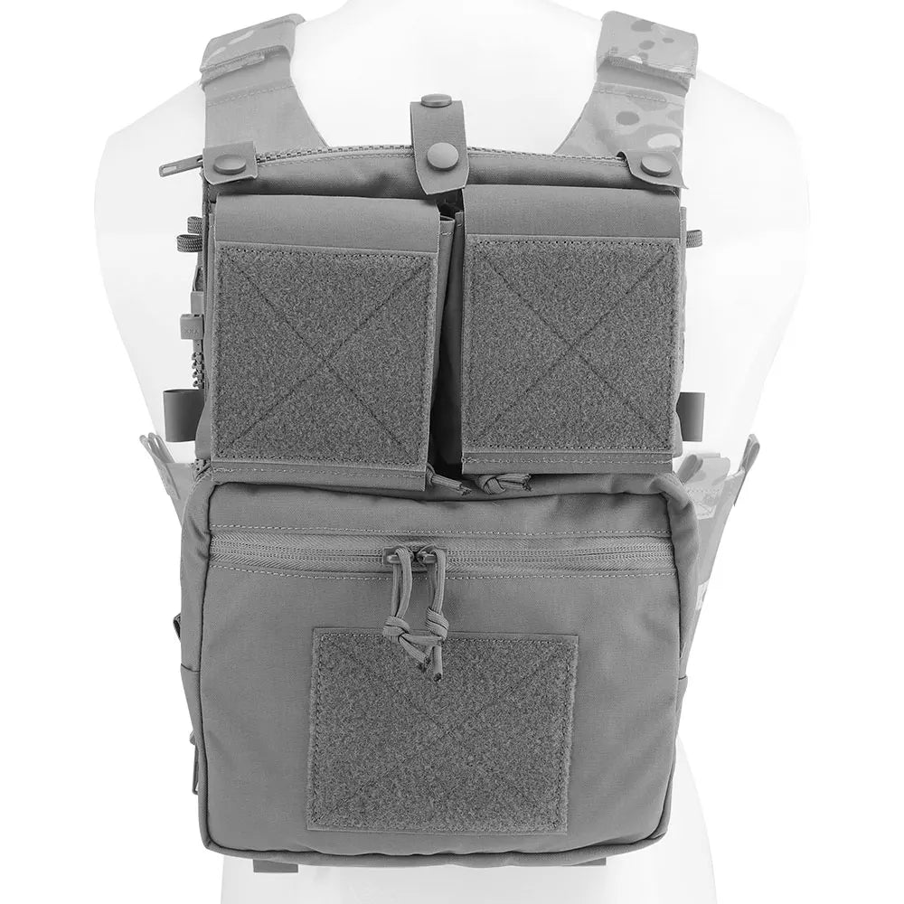 LV119 Tactical Vest Back Panel – Spiritus Systems Hunting Combat Airsoft Plate Carrier with Storage Pouch & Assault Vest Expansion Gear