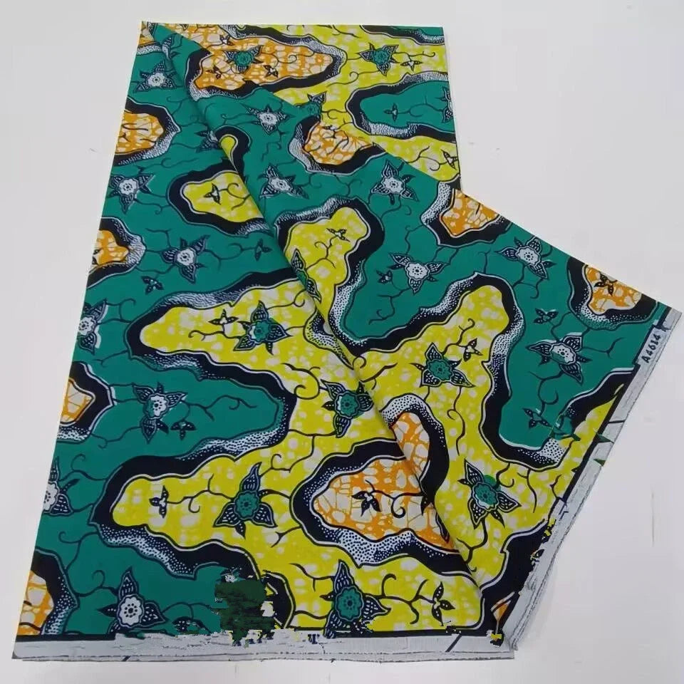 African Ankara Wax Print Fabric - 100% Cotton Batik Patchwork Sewing Material for Dresses & Crafts