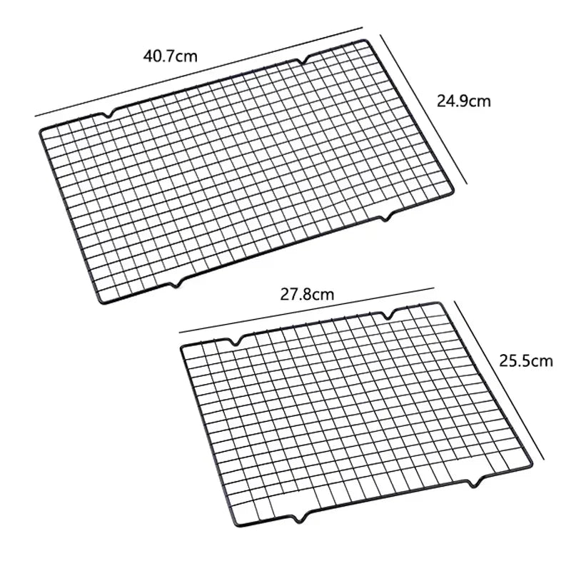 FAISDU Single Layer Stainless Steel Cooling Rack — BBQ Bread Cake Drip Dry Rack Baking Grid Pan Kitchen Tool