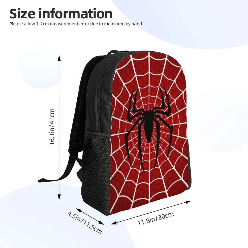 Custom Spider-Man Web Backpack – Water-Resistant School & College Bag for Men and Women