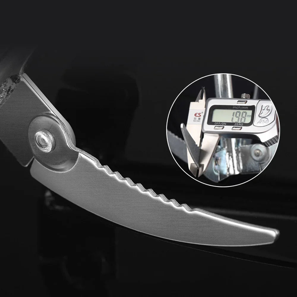 Foldable 4-Claw Anchor Sickle: Efficient Water Grass Cutter for Fishing & Aquatic Plant Maintenance - Essential Tackle Supply